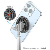 Magsafe Magnetic Camera Mount  1/4  Cold Shoe Adapter with Arri Rosette for Video Rig Smartphone Holder