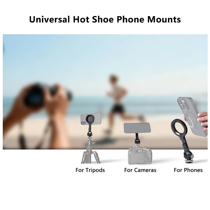 Function Expansion Magnetic Phone Stand Suitable for Rotating Cold Shoe Phone Stand/Camera/Tripod