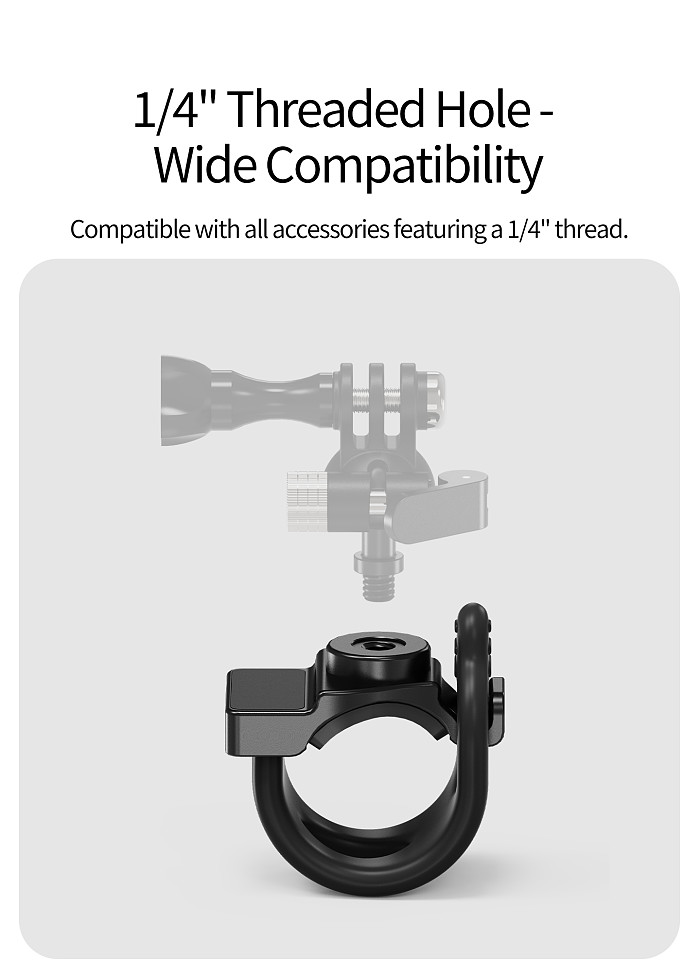 XT-XINTE Aluminum Alloy 1/4 -20 Threaded Hole Elastic Multifunctional Photography Flexible Bracket Compatible with DJI/Insta360/GoPro Sports Camera for Cycling & Fishing Shooting