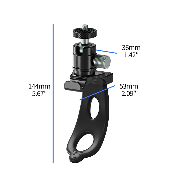 Aluminum Alloy 1/4 -20 Screw Ball Head Elastic Multifunctional Photography Flexible Bracket for DJI/Insta360/GoPro, Action Camera Mount Strap Accessory for Cycling & Fishing Shooting