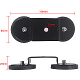 Strong Magnetic Mount Combo: D66mm & D88mm Rubber-Coated Dual Suction Cup Base, Heavy Duty Holder