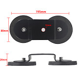 Strong Magnetic Mount Combo: D66mm & D88mm Rubber-Coated Dual Suction Cup Base, Heavy Duty Holder