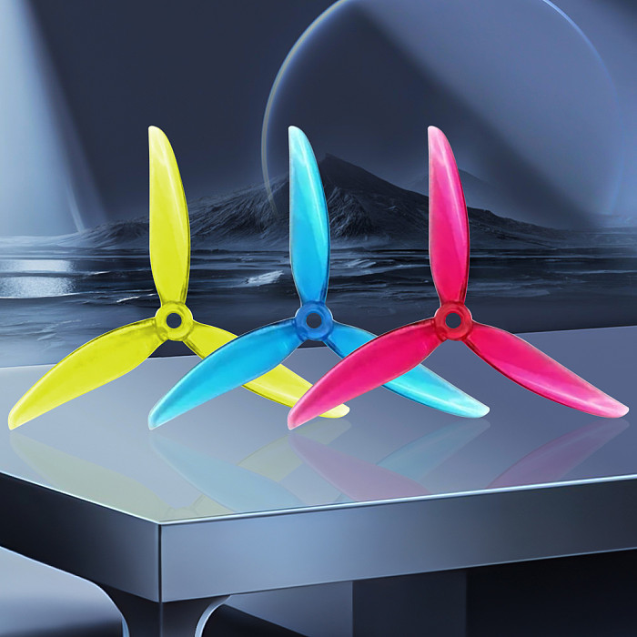 HQProp R29.5 Huazhu Collaboration Props, Sky Blue/Pink/Yellow (2CW+2CCW)