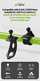 XT-XINTE 17mm Aluminum Alloy Ball Head 360° Universal Adjustable Elastic Multifunctional Flexible Photography Bracket, Elastic Action Camera Mount for Cycling