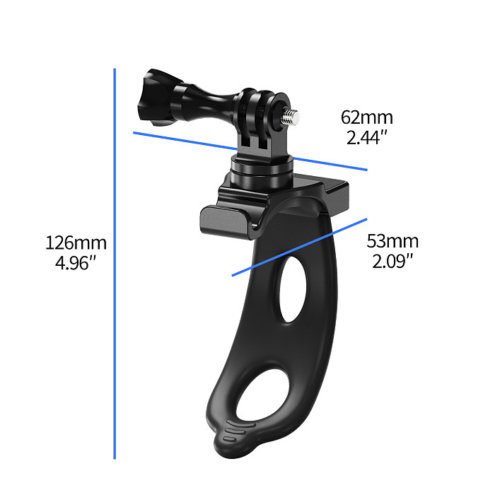 Aluminum Alloy 360° Damped Rotation Universal Triple-Clamp 3-Slot Elastic Multifunctional Photography Flexible Bracket for GoPro/DJI/Insta360 action cameras