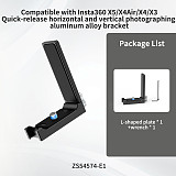 XT-XINTE Aluminum Alloy Magnetic Quick-Release Base Quick-Mount Bracket Compatible with Insta360 X5/X4/X3 Panoramic Cameras