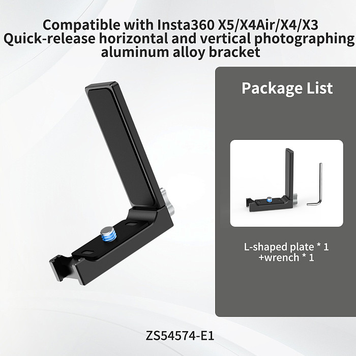 XT-XINTE Aluminum Alloy Magnetic Quick-Release Base Quick-Mount Bracket Compatible with Insta360 X6/X5/X4/X3 Panoramic Cameras