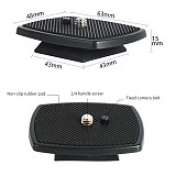 43x43mm Quick Release Plate Clamp, Compatible with Yunteng VCT668 ST666 690 Weifeng Jobo