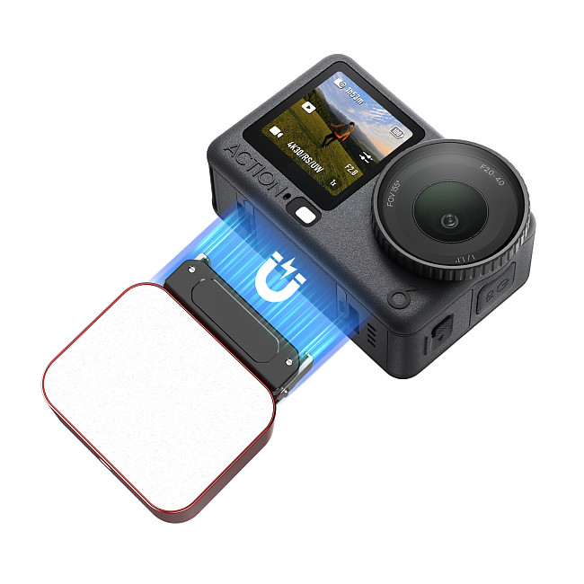Aluminum Alloy Mini Portable Magnetic Quick-Release Fill Light 5-Level Brightness Adjustment for DJI Osmo Nano/Action 5 6 Insta360 X6 Camera
