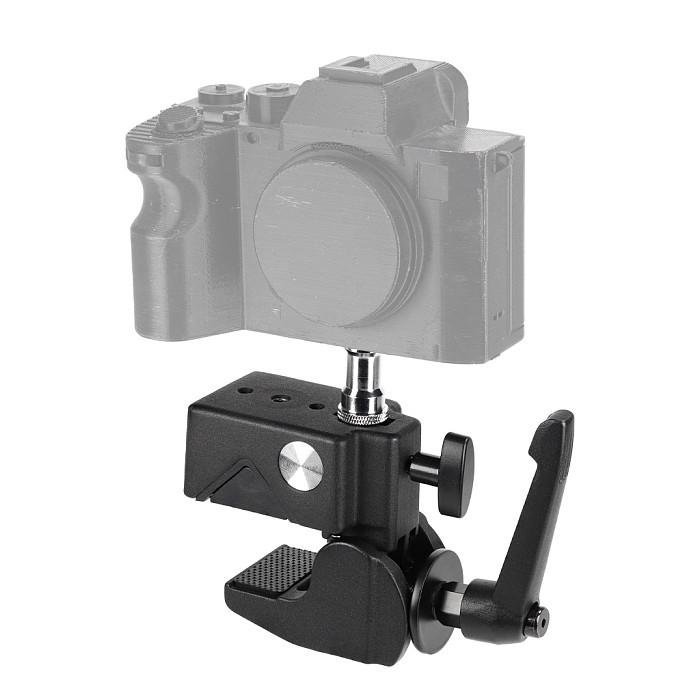 CL-22 Heavy Duty C-Clamp with Accessory Combo ( 3/8  to 1/4  Adapter OR 7  Magic Arm) for Photo Video Studio Lighting Mount