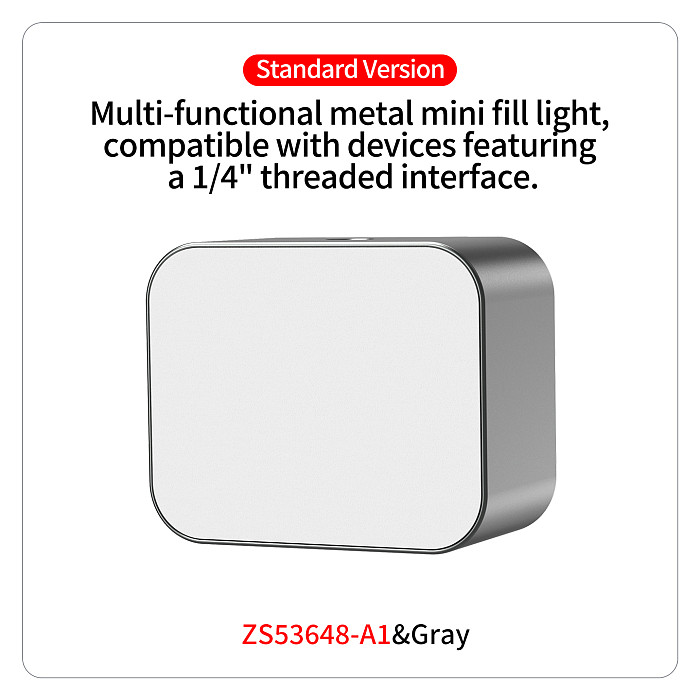 Aluminum Alloy Mini Portable Magnetic Quick-Release Fill Light 5-Level Brightness Adjustment for DJI Osmo Nano/Action 5 6 Insta360 X6 Camera