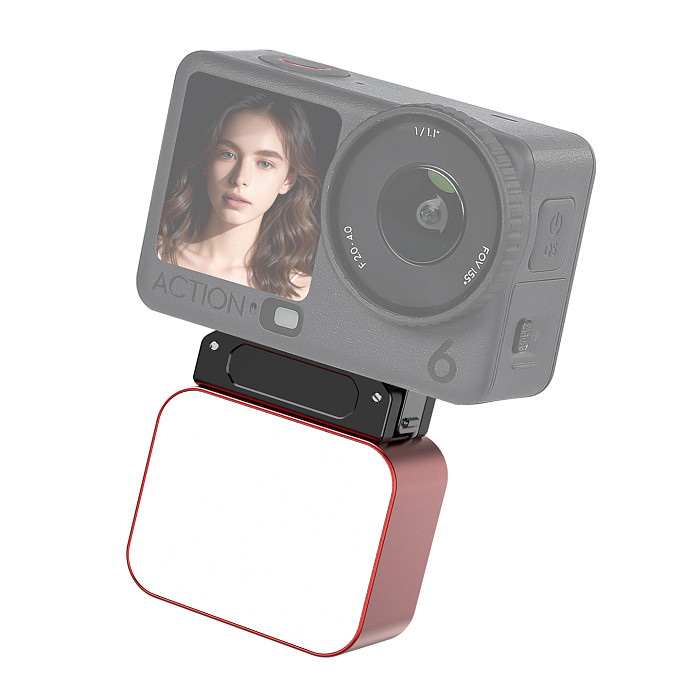 Aluminum Alloy Mini Portable Magnetic Quick-Release Fill Light 5-Level Brightness Adjustment for DJI Osmo Nano/Action 5 6 Insta360 X6 Camera