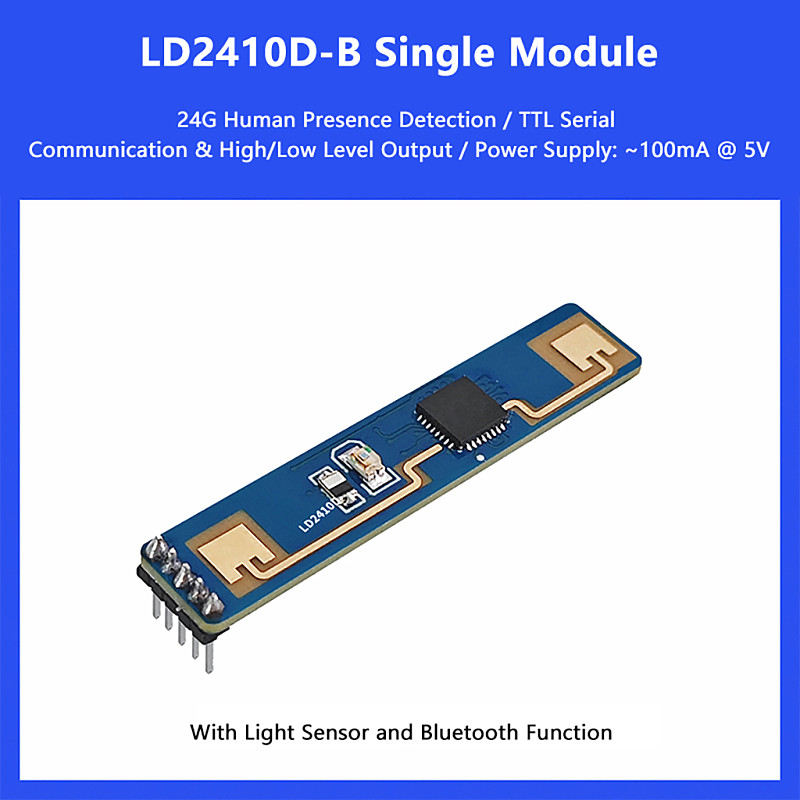 HI-LINK 24G human presence sensing module+Bluetooth module sensing switch intelligent sensor LD2410D-B multiple packages to choose from