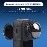 Suitable for insta360X5 ND dimming mirror-ND16/ND32/ND64  material optical glass 