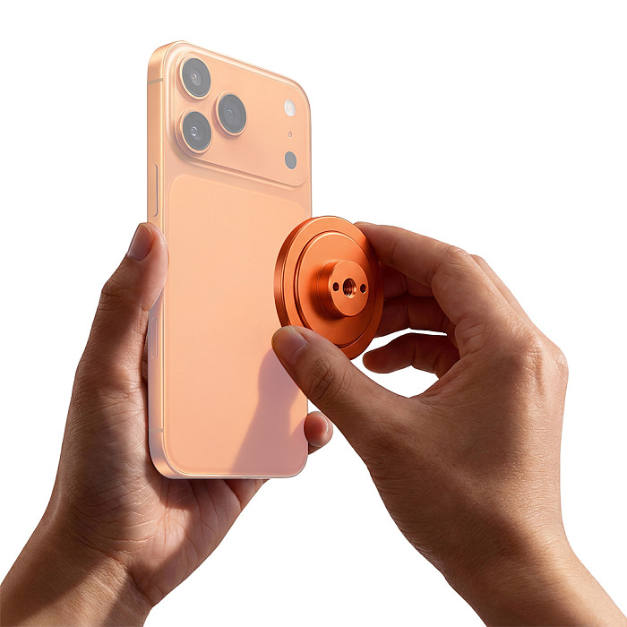 Magsafe magnetic suction head phone holder 1/4 standard Alei positioning hole base strong magnet adapter - orange/black optional
