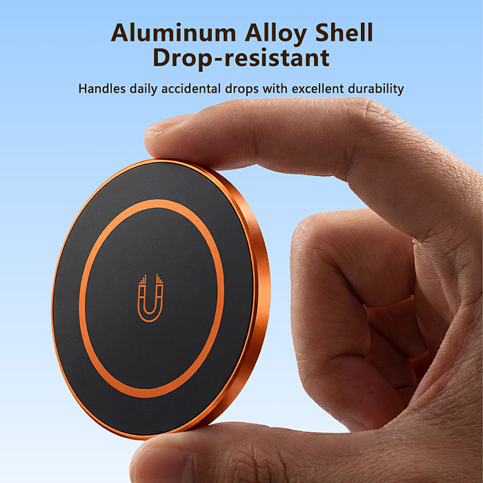 Magsafe magnetic suction head phone holder 1/4 standard Alei positioning hole base strong magnet adapter - orange/black optional