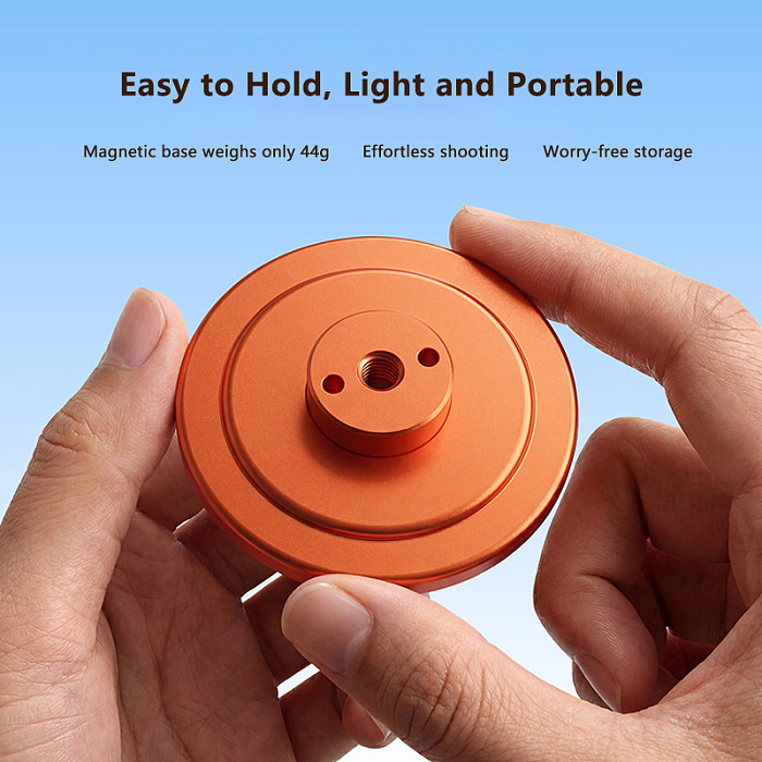 Magsafe magnetic suction head phone holder 1/4 standard Alei positioning hole base strong magnet adapter - orange/black optional