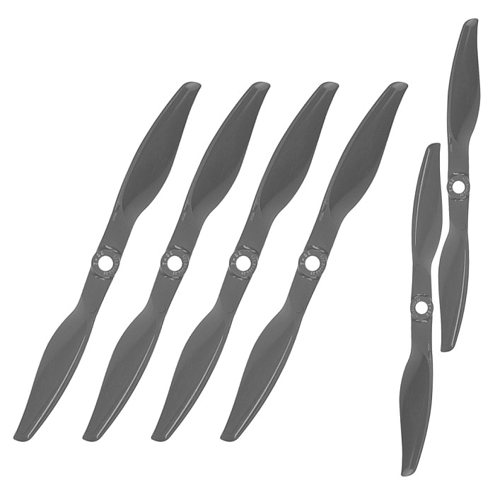 GEMFAN 2-Pack Glass Fiber Nylon Electric Propeller Set, CW & CCW Rotation, Dark Grey Color for Drone