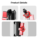 XT-XINTE Dual Clamping Ball Head Universal Adjustment Magic Arm Extension Clip for 17mm Ball Head Camera Connection Bracket Extension Connecting Rod