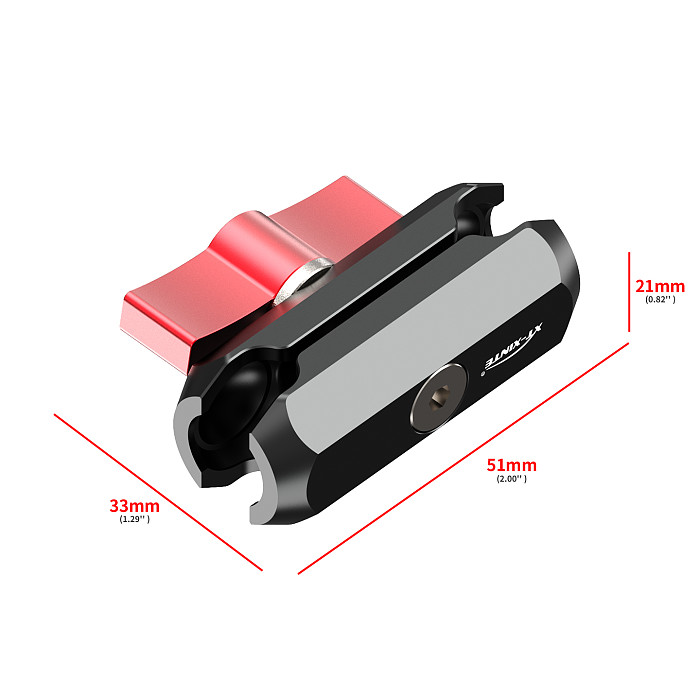 XT-XINTE Dual Clamping Ball Head Universal Adjustment Magic Arm Extension Clip for 17mm Ball Head Camera Connection Bracket Extension Connecting Rod