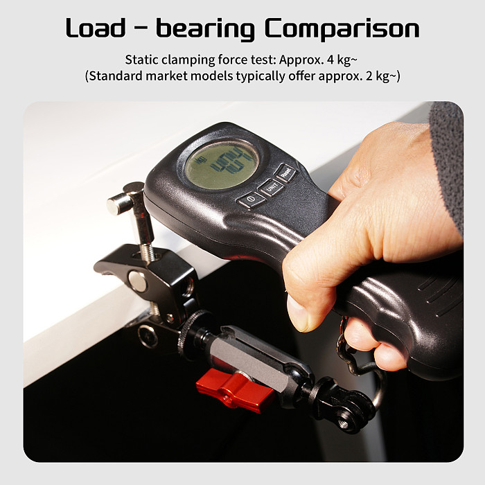 Dual 1/4-inch Disc Anti-Loose Universal Ball Head Camera Pea Clip 360° Adjustable Magic Arm Riding Mount for Motorcycles and Electric Vehicles for DSLR Camera Monitor Light Mic Mount