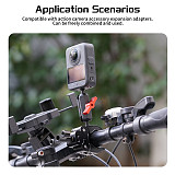 XT-XINTE Dual Clamping Ball Head Universal Adjustment Magic Arm Extension Clip for 17mm Ball Head Camera Connection Bracket Extension Connecting Rod