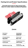 XT-XINTE Dual Clamping Ball Head Universal Adjustment Magic Arm Extension Clip for 17mm Ball Head Camera Connection Bracket Extension Connecting Rod