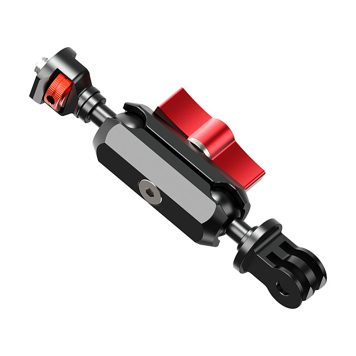 Action Camera 3-Slot to 1/4 Arri Locating Universal Ball Head Adjustable Magic Arm for DJI /GOPRO/Insta360 Expansion Bracket Mount