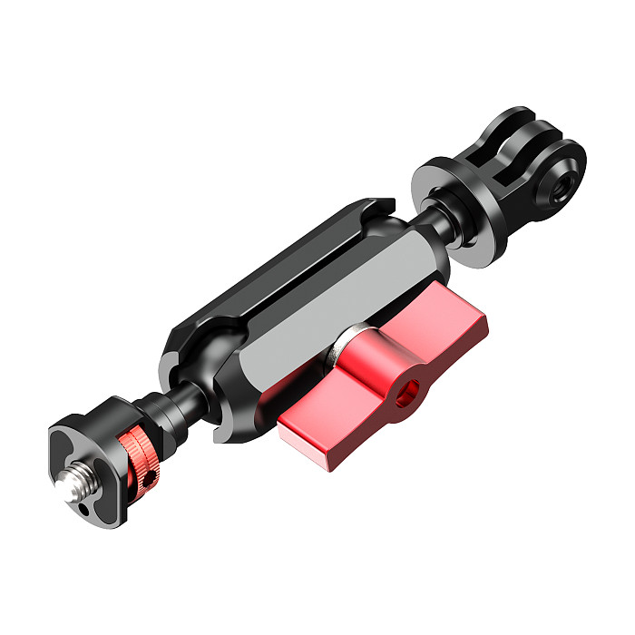 Action Camera 3-Slot to 1/4 Arri Locating Universal Ball Head Adjustable Magic Arm for DJI /GOPRO/Insta360 Expansion Bracket Mount