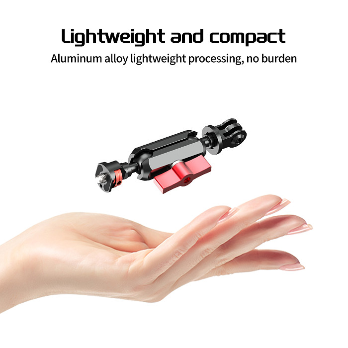 Action Camera 3-Slot to 1/4 Arri Locating Universal Ball Head Adjustable Magic Arm for DJI /GOPRO/Insta360 Expansion Bracket Mount