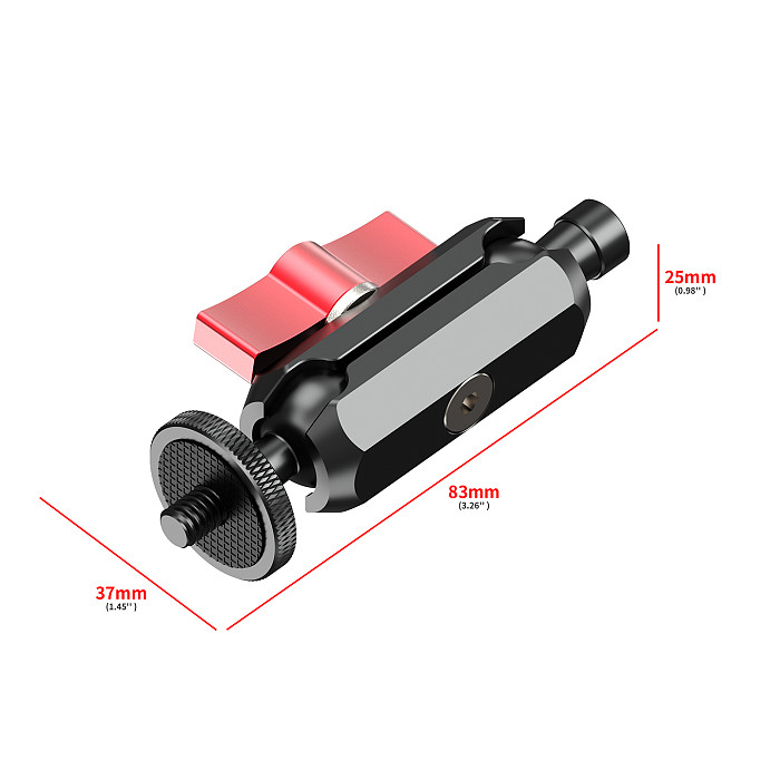 Action Camera 1/4 Screw Hole to 1/4 Disc Reverse Lock Universal Ball Head Adjustable Magic Arm Extension Rod for DJI /GoPro/ Insta360 Action Camera Accessory Expansion