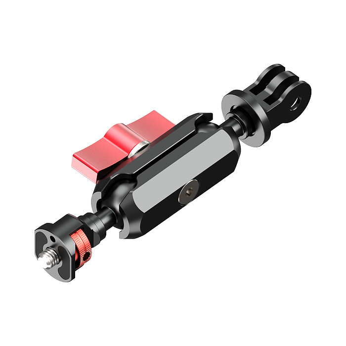 Action Camera 3-Slot to 1/4 Arri Locating Universal Ball Head Adjustable Magic Arm for DJI /GOPRO/Insta360 Expansion Bracket Mount