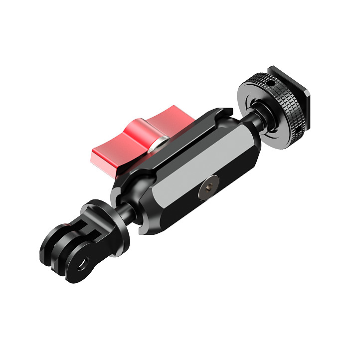 Cold Shoe to 3-Slot Adapter Ball Head Adjustable Magic Arm for DJI /GOPRO/Insta360 Action Cameras Expansion Bracket Mount
