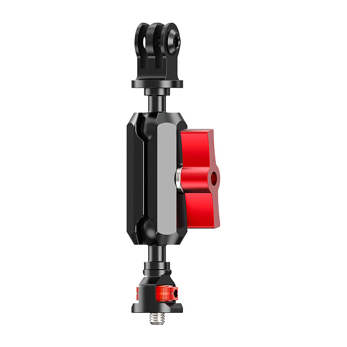 Action Camera 3-Slot to 1/4 Arri Locating Universal Ball Head Adjustable Magic Arm for DJI /GOPRO/Insta360 Expansion Bracket Mount
