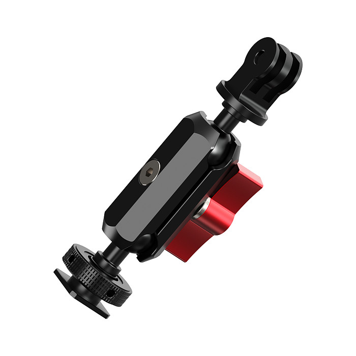 Cold Shoe to 3-Slot Adapter Ball Head Adjustable Magic Arm for DJI /GOPRO/Insta360 Action Cameras Expansion Bracket Mount