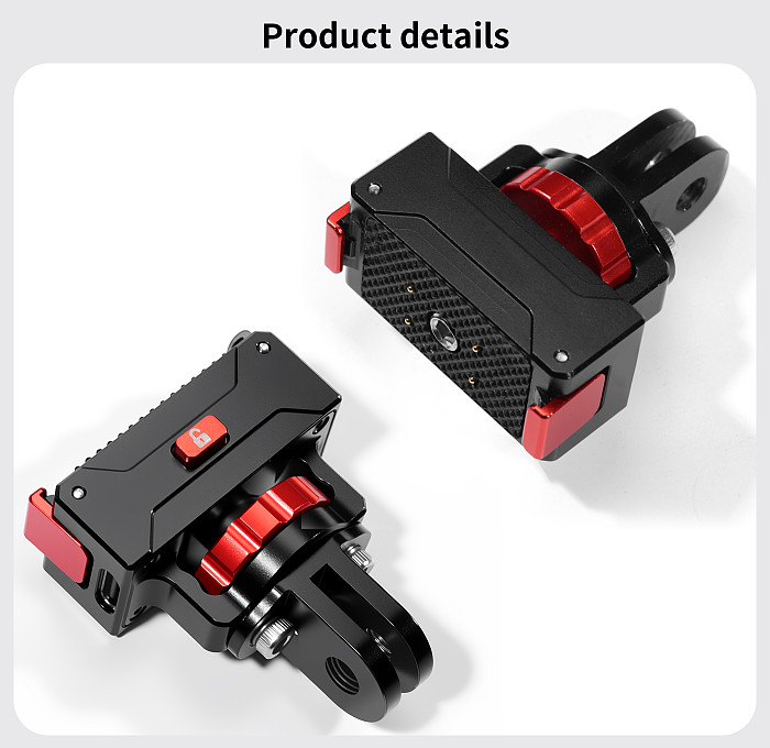 Rechargeable Magnetic Quick-Release Base with Knob Lock & 2-Slot Expansion for DJI OSMO 360 Panoramic Camera Aluminum Alloy Charging Magnetic Base