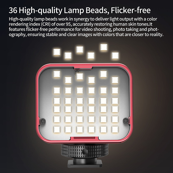 Aluminum Alloy Multifunctional Mini Fill Light with Cold Shoe Mount - Essential Light for Vlog Shooting