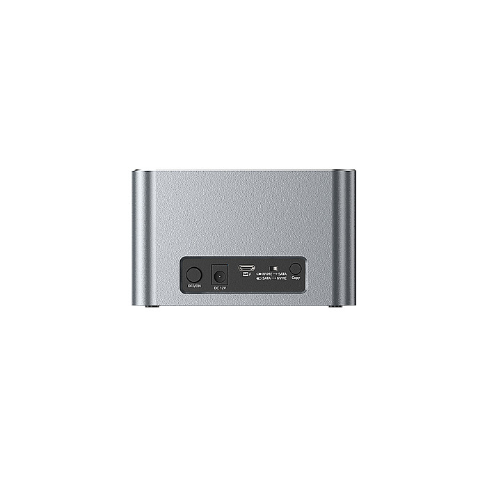 Blueendless HD01N Dual-Bay Hard Drive Docking Station for 2.5/3.5” HDD & M.2 NVMe SSD, Offline Clone Duplicator, USB 3.0 High Speed Reader/Writer