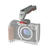 Suitable for NATO universal camera rabbit cage quick release handle micro single camera multifunctional groove wooden handle (gray/black)
