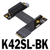 ADT Link 5.0 PCI-E x4 extension cable adapter x8 supports network cards, hard drives, and USB cards. (ADT Link) M.2 NVMe to PCIe x4 extension adapter, high-speed lossless ribbon cable supporting PCIe 5.0