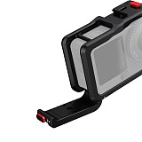Suitable for DJI Action6 quick release sports camera rabbit cage DJI Action6 aluminum alloy portable expansion frame (black)