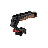 Suitable for NATO universal camera rabbit cage quick release handle micro single camera multifunctional groove wooden handle (gray/black)