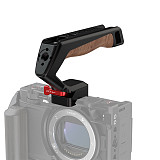Suitable for NATO universal camera rabbit cage quick release handle micro single camera multifunctional groove wooden handle (gray/black)