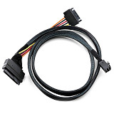 MINI SAS HD SFF-8088 26P to 4 SAS 8482 2-in-1 server conversion cables, MINI SAS HD SFF-8643 to SAS 8639 with SATA 15P male Y-shaped server connection cable. 50cm/100cm length optional.Mini Slim line SAS SFF-8654 4I 38P to SAS 8639 U. 2 with SATA 15P male -50CM/80CM/100CM