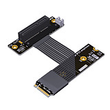 ADT Link 5.0 PCI-E x4 extension cable adapter x8 supports network cards, hard drives, and USB cards. (ADT Link) M.2 NVMe to PCIe x4 extension adapter, high-speed lossless ribbon cable supporting PCIe 5.0