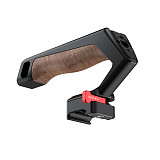 Suitable for NATO universal camera rabbit cage quick release handle micro single camera multifunctional groove wooden handle (gray/black)