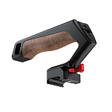 Suitable for NATO universal camera rabbit cage quick release handle micro single camera multifunctional groove wooden handle (gray/black)