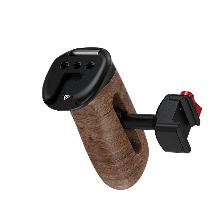 NATO universal camera rabbit cage sliding groove quick release side handle suitable for Smog DSLR camera wooden handle (gray/black)