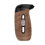 NATO universal camera rabbit cage sliding groove quick release side handle suitable for Smog DSLR camera wooden handle (gray/black)