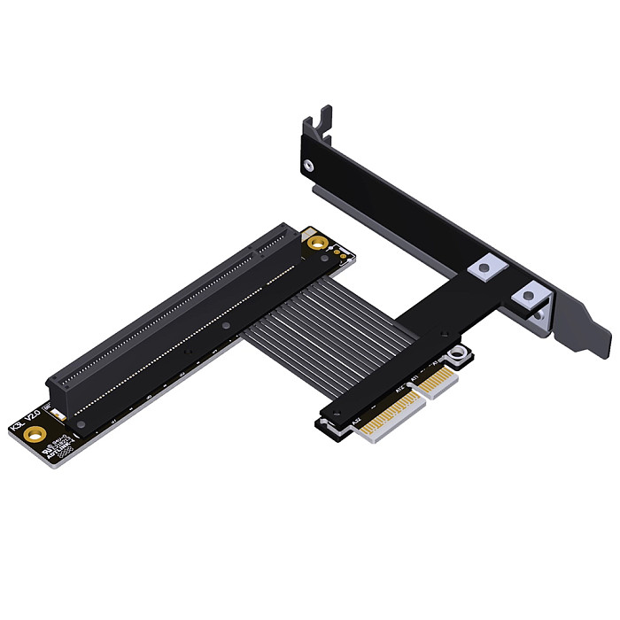 (ADT Link) PCIe 5.0x4 to x16 high-speed flexible ribbon cable with baffle Gen5 can be turned and extended by 1U (K23SF-BK/15C) (K23SF-F2/15C) (K23SL-BK/15C) (K23SL-F2/15C)